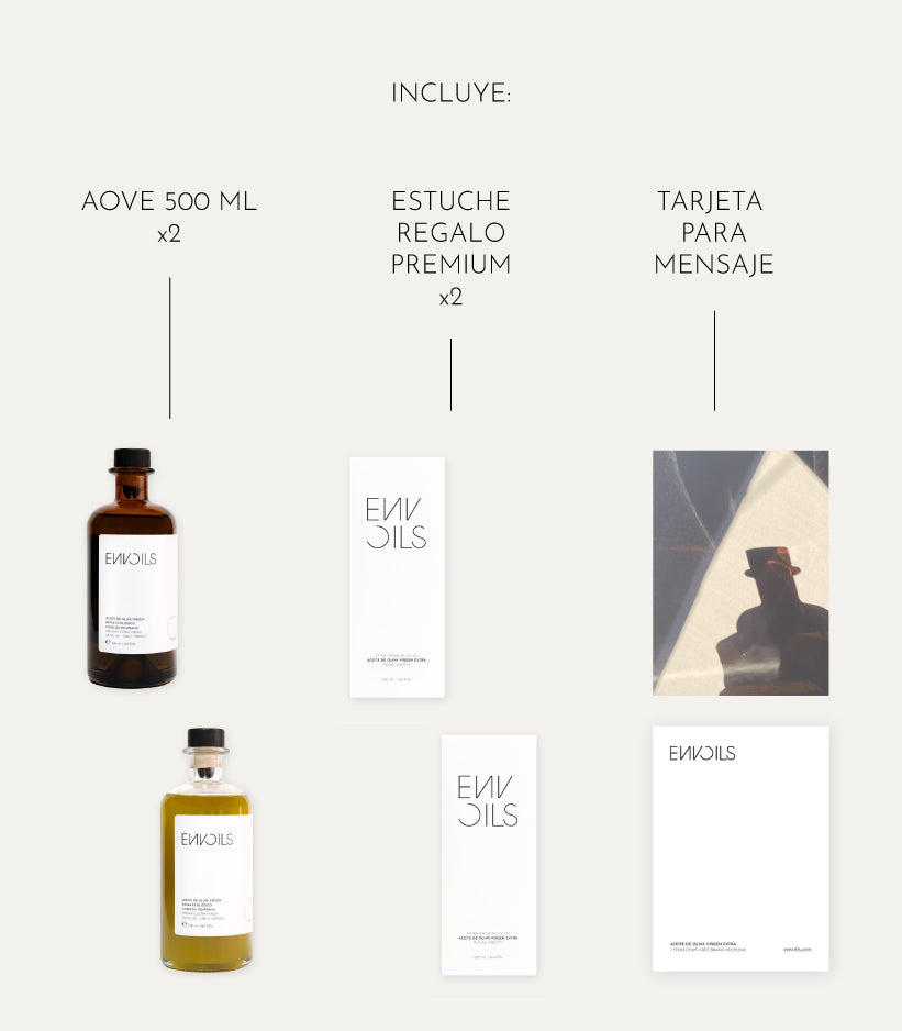 Pack 2 variedades AOVE Premium Ecológico Picual 500ml