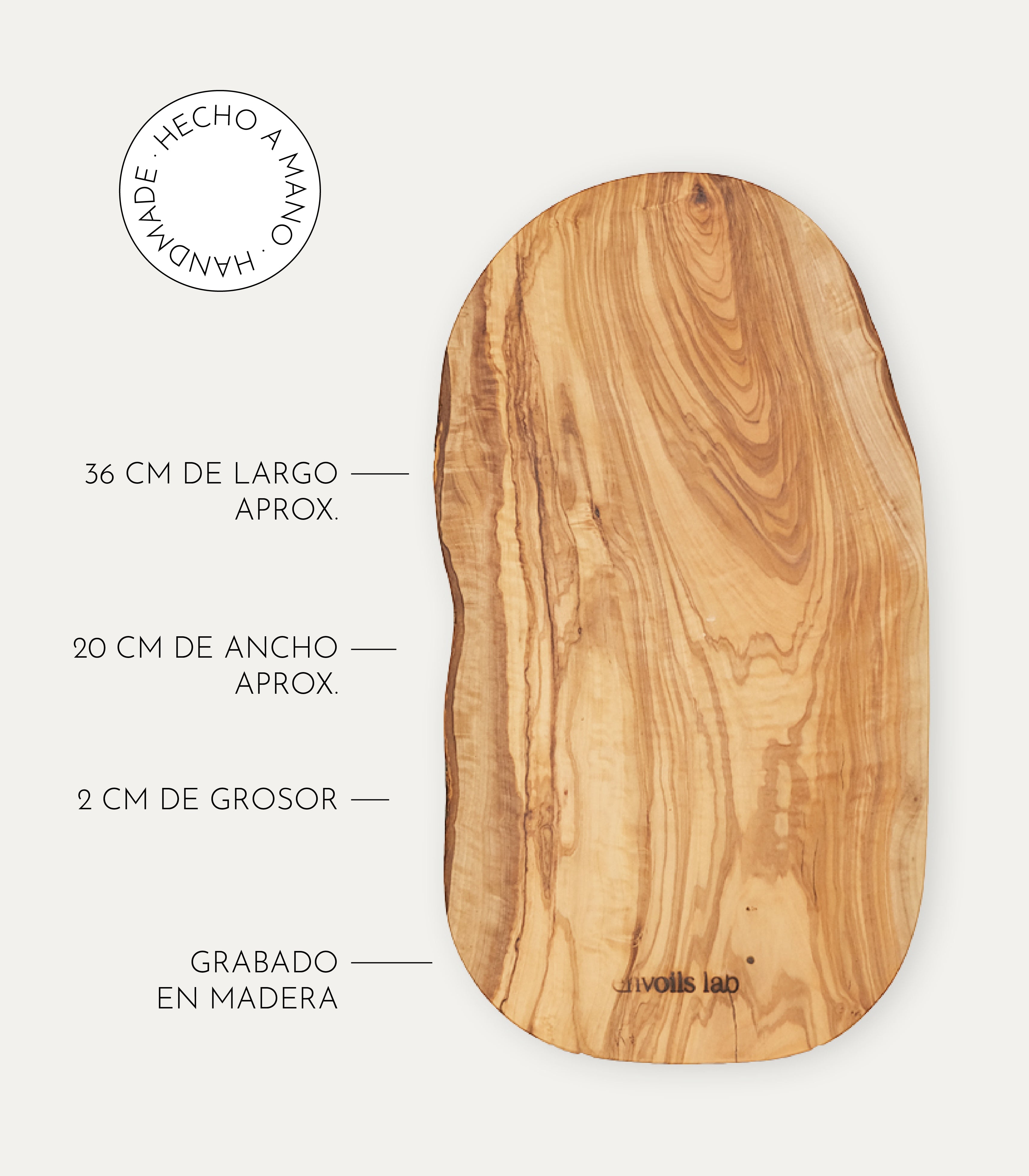 Tabla madera de olivo irregular